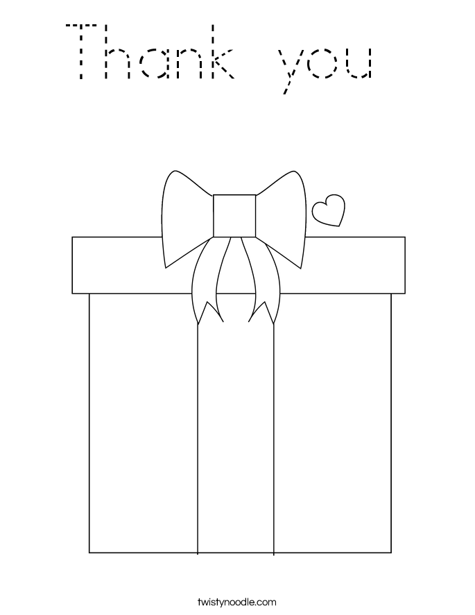 Thank you  Coloring Page