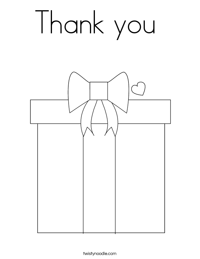 Thank you  Coloring Page