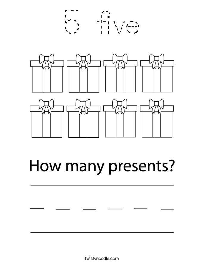 5 five Coloring Page