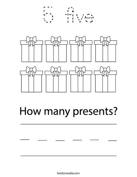 Presents Coloring Page