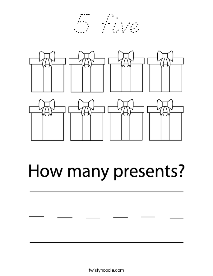 5 five Coloring Page