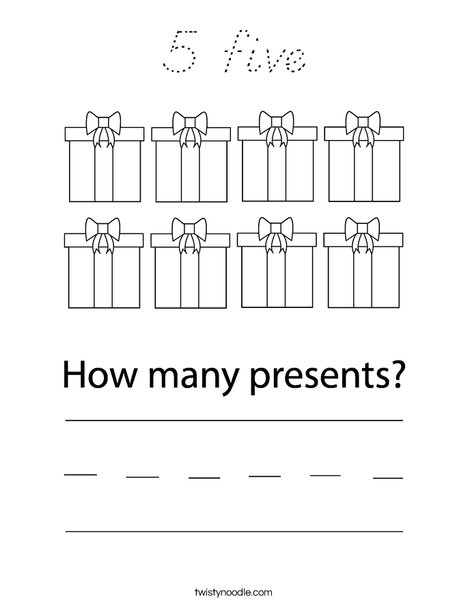 Presents Coloring Page
