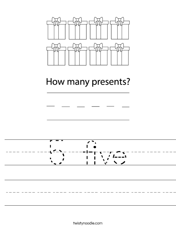 5 five Worksheet