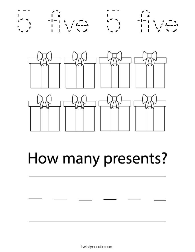 5 five 5 five Coloring Page