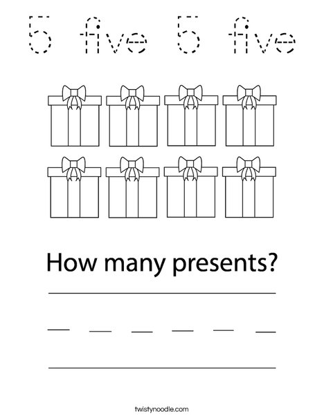 Presents Coloring Page