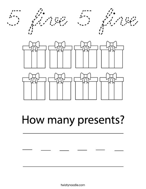 Presents Coloring Page