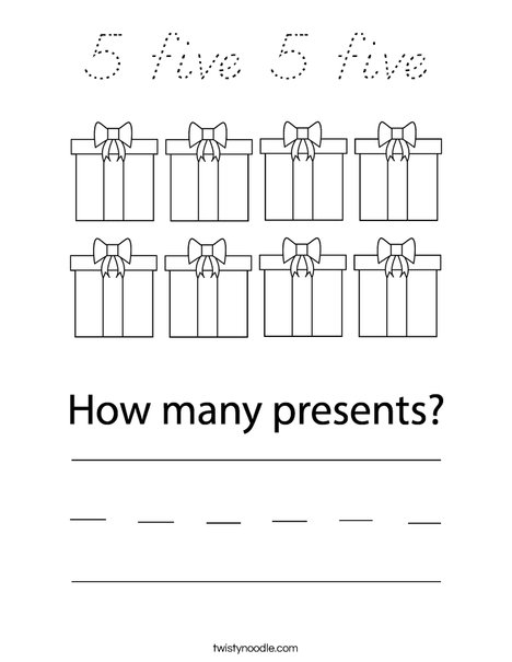 Presents Coloring Page