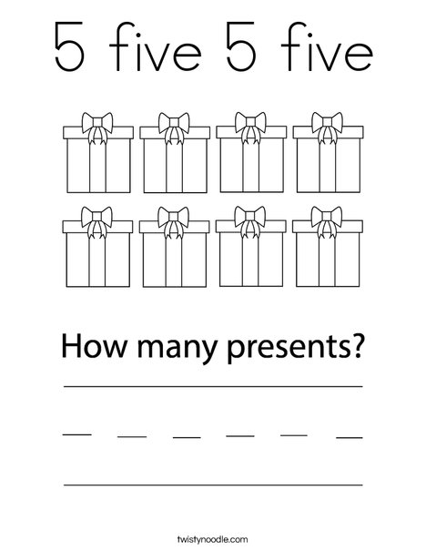 Presents Coloring Page