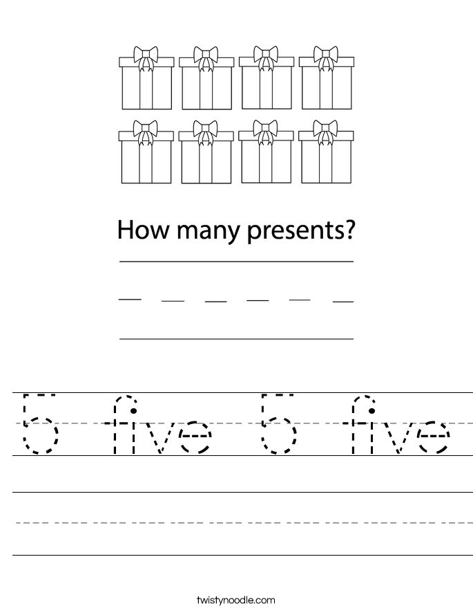 5 five 5 five Worksheet