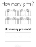 How many gifts Coloring Page