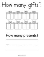 How many gifts Coloring Page