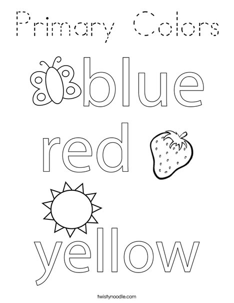 Primary Colors Coloring Page