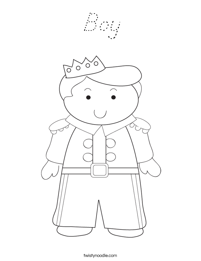 Boy Coloring Page