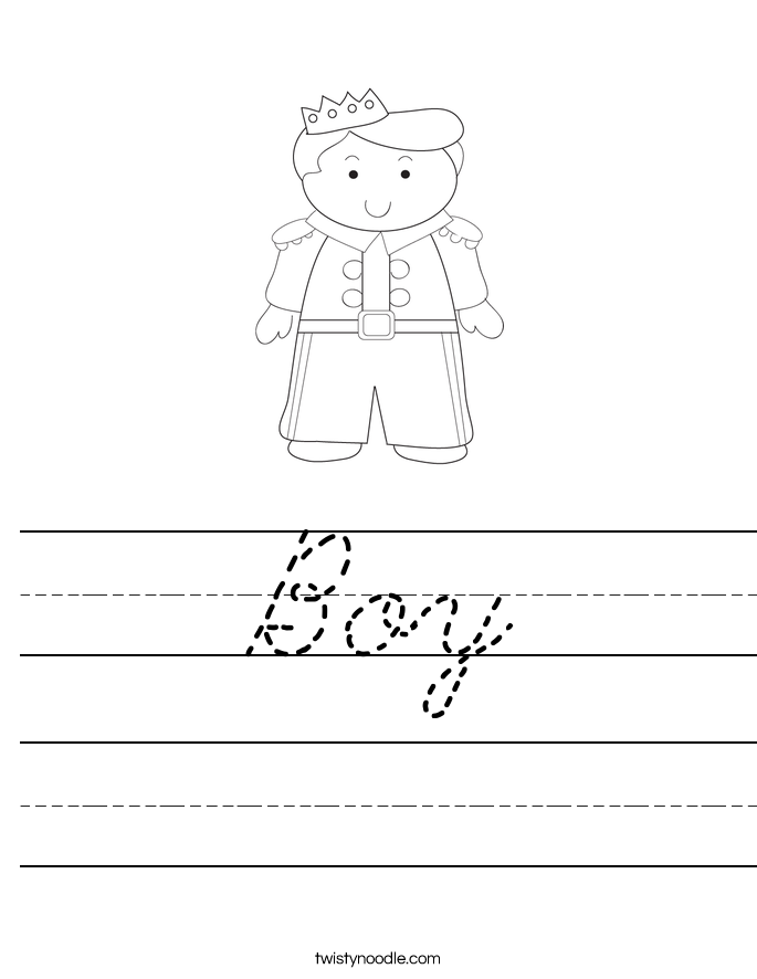 Boy Worksheet