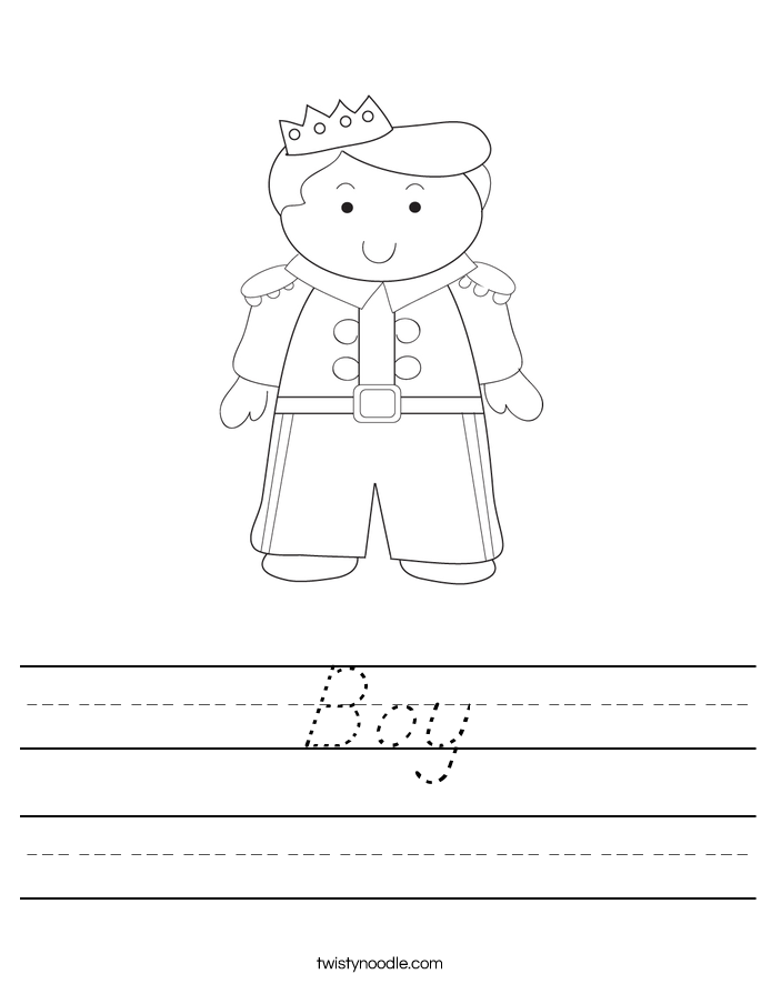 Boy Worksheet