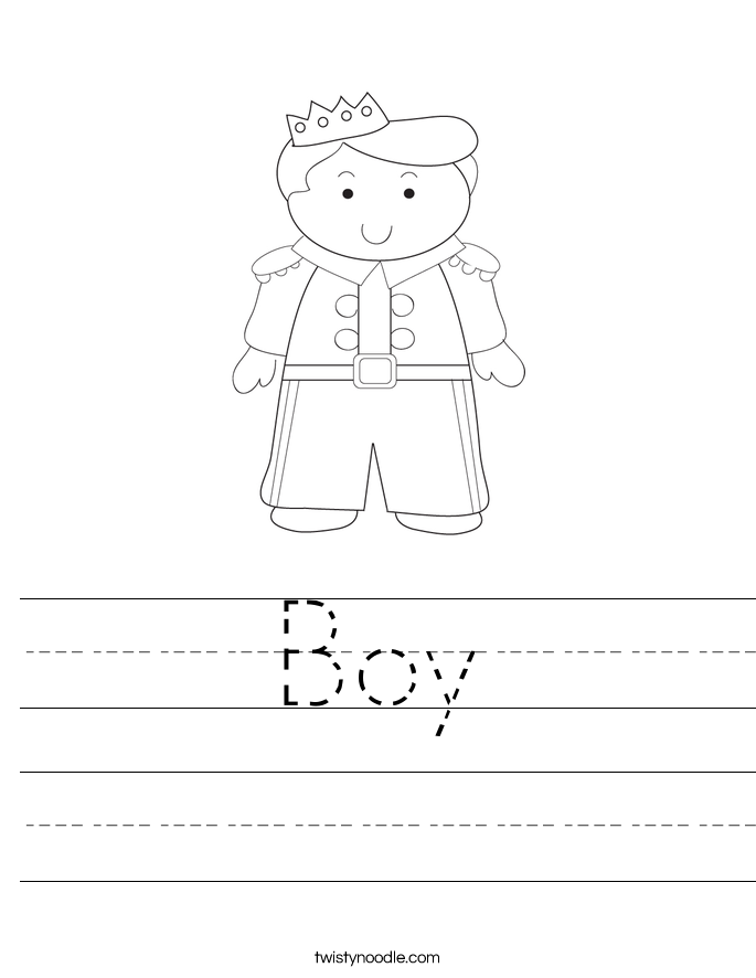 Boy Worksheet