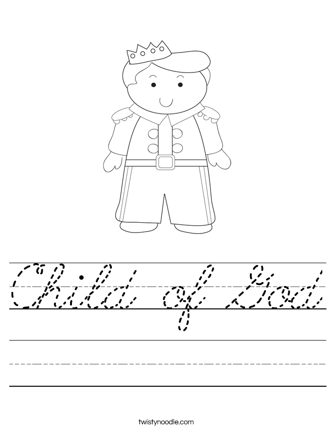 Child of God Worksheet