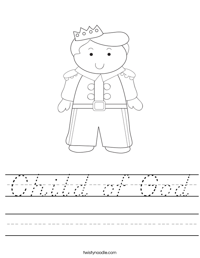 Child of God Worksheet