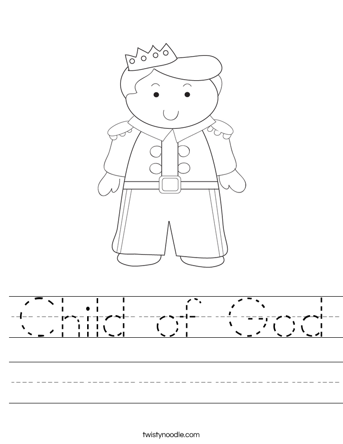 Child of God Worksheet