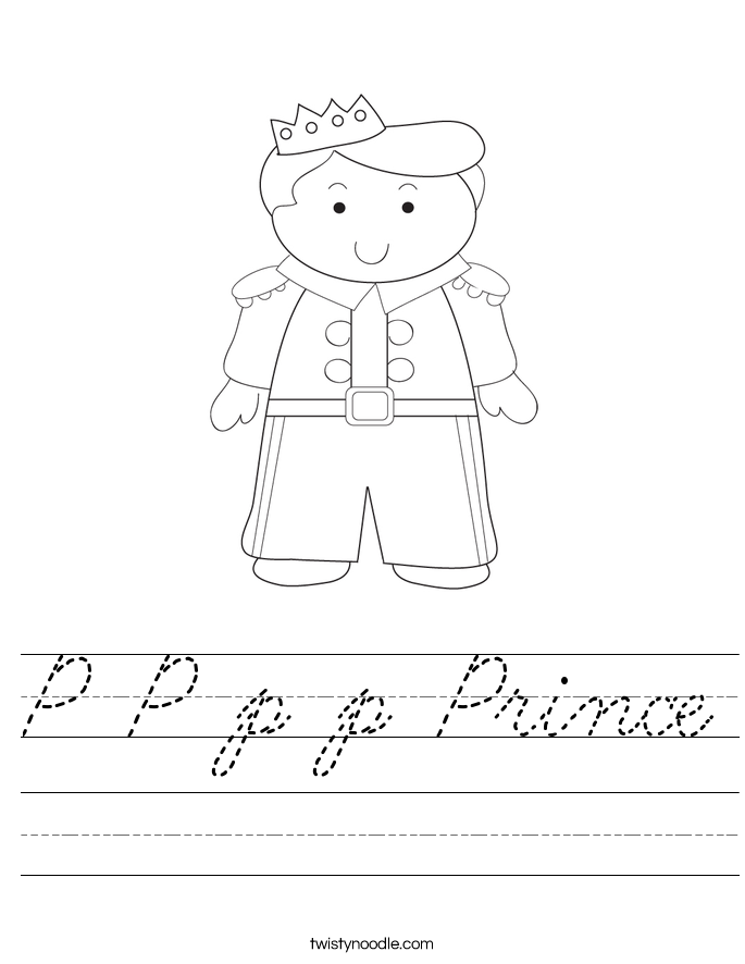 P P p p Prince Worksheet