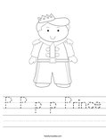 P P p p Prince Worksheet