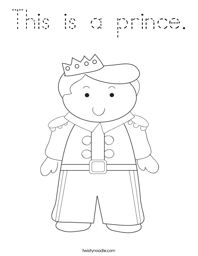 This is a prince. Coloring Page