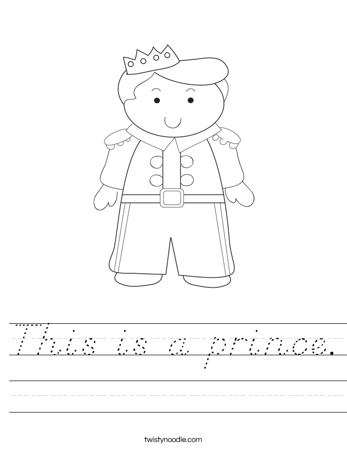 This is a prince. Worksheet