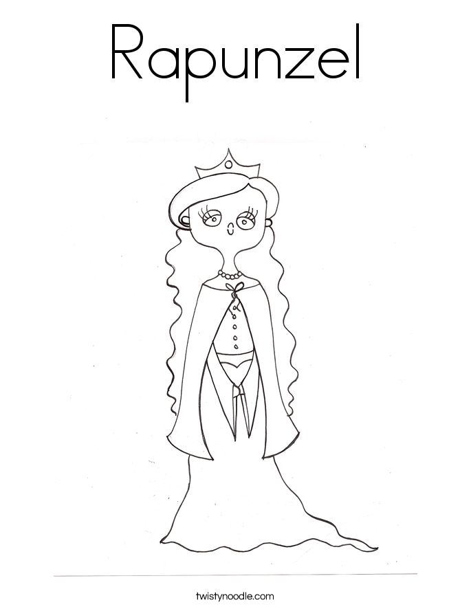 Rapunzel Coloring Page