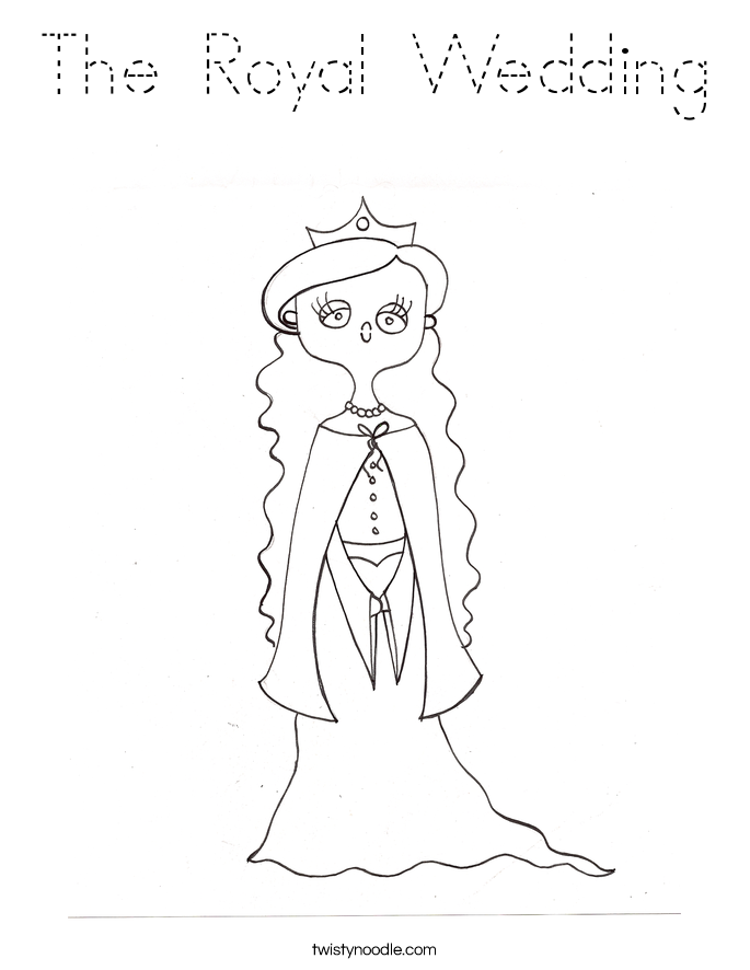 The Royal Wedding Coloring Page