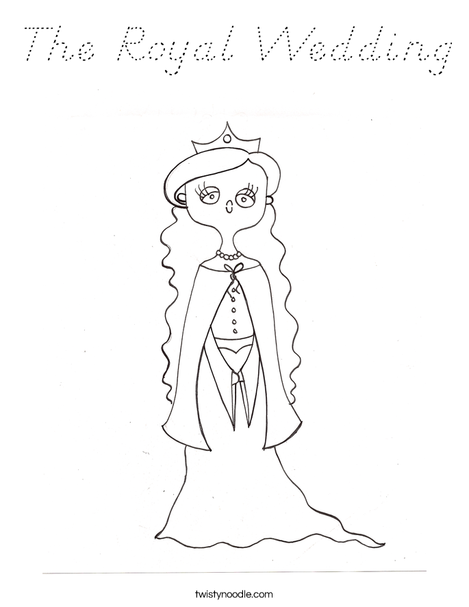 The Royal Wedding Coloring Page