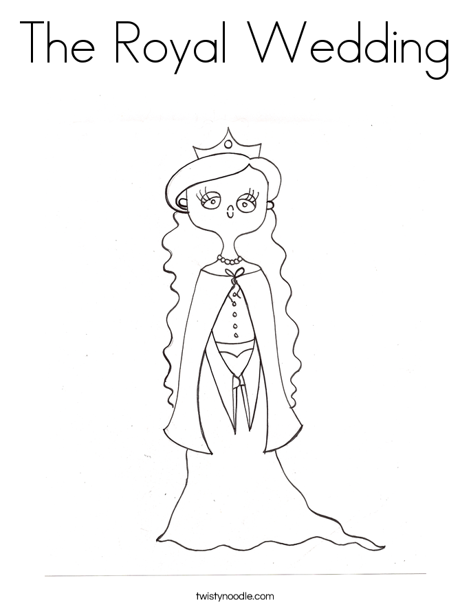 The Royal Wedding Coloring Page