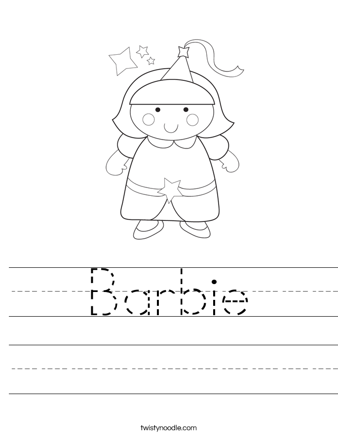 Barbie Worksheet Twisty Noodle Barbie Worksheet Twisty Noodle