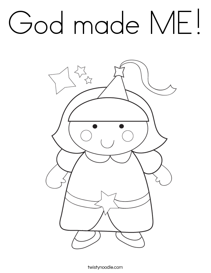 God made ME! Coloring Page