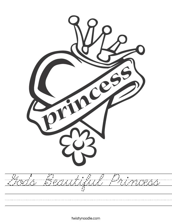 God's Beautiful Princess Worksheet