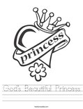 God's Beautiful Princess Worksheet