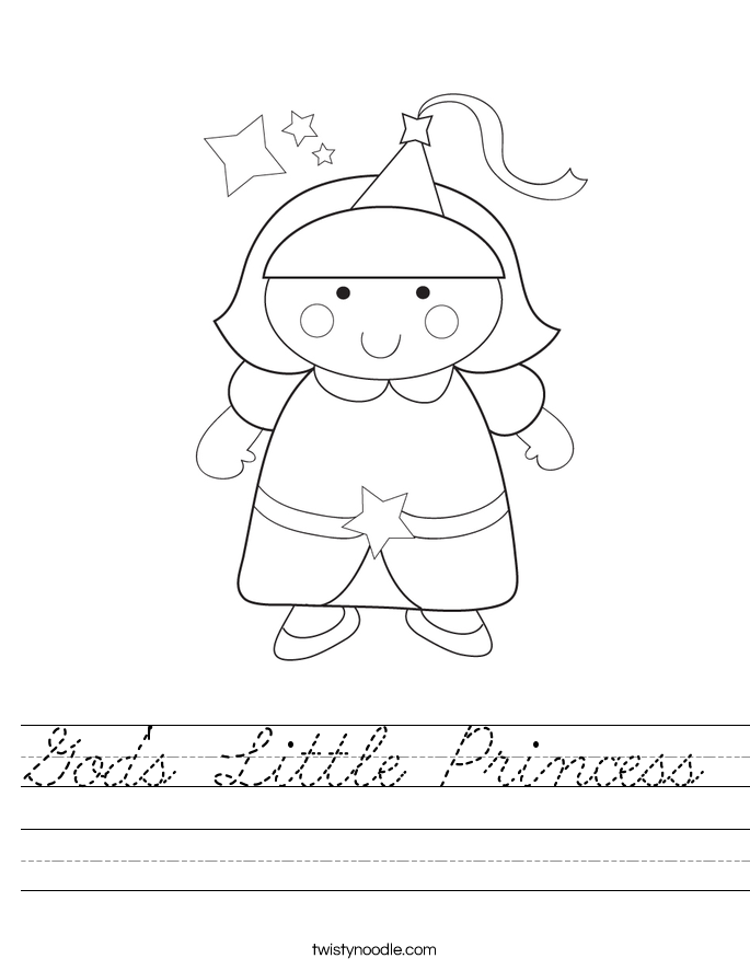 God's Little Princess Worksheet