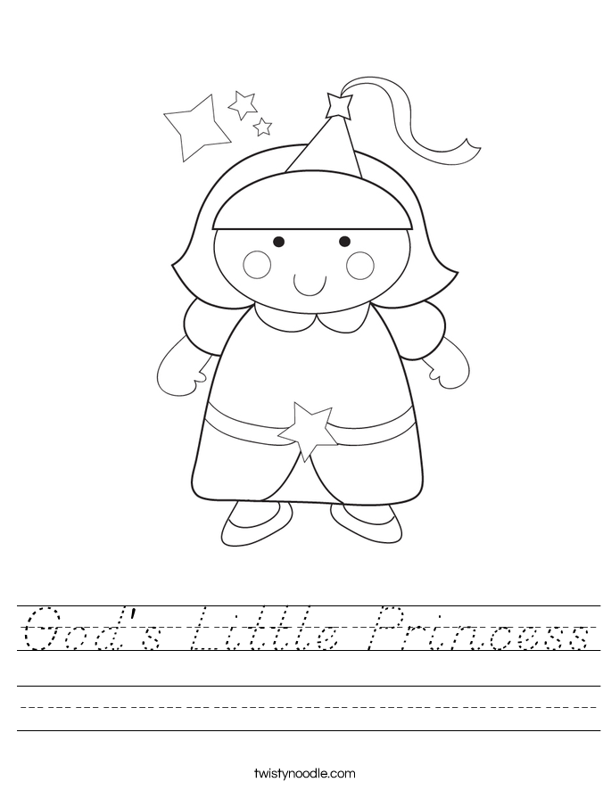 God's Little Princess Worksheet