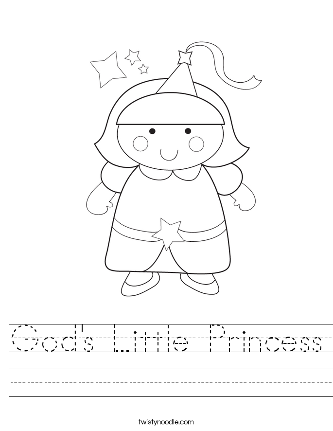 God's Little Princess Worksheet