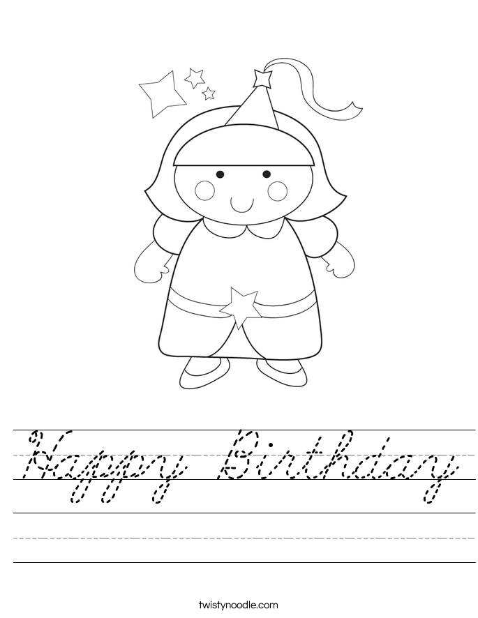 Happy Birthday Worksheet