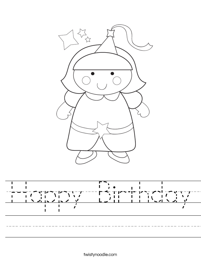 Happy Birthday Worksheet