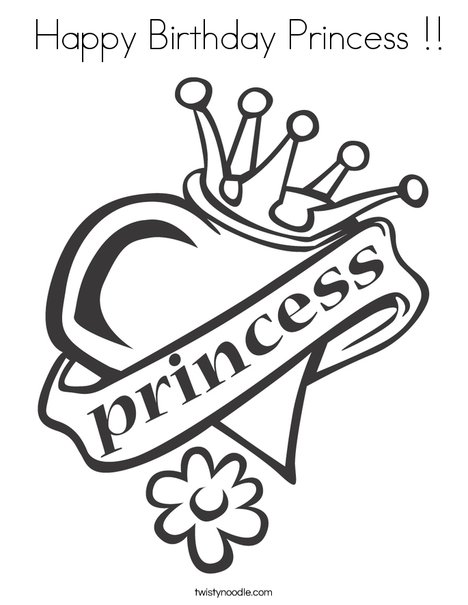 Heart with Crown Coloring Page