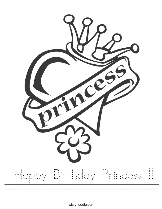  Happy Birthday Princess !! Worksheet