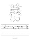 My name is Worksheet