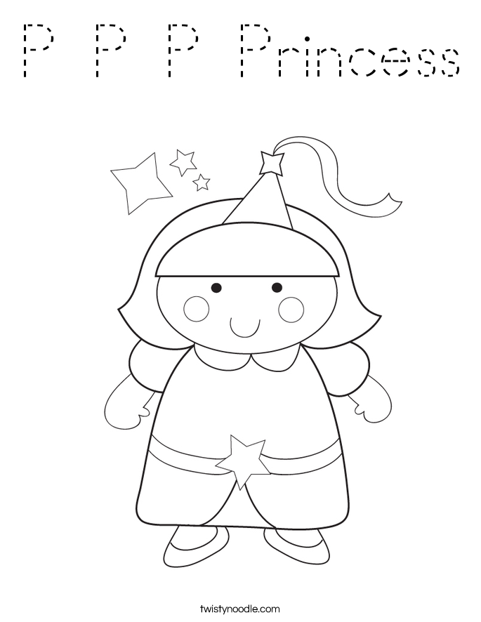 P P P Princess Coloring Page