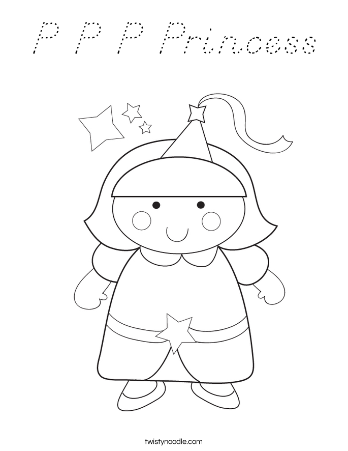 P P P Princess Coloring Page