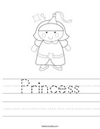 Princess Handwriting Sheet