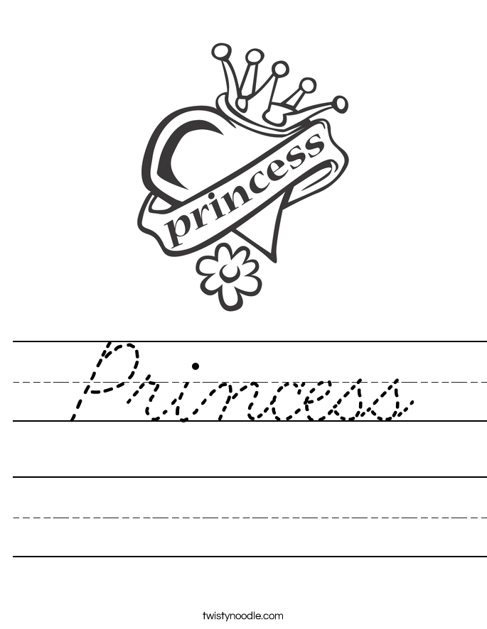 Princess Worksheet