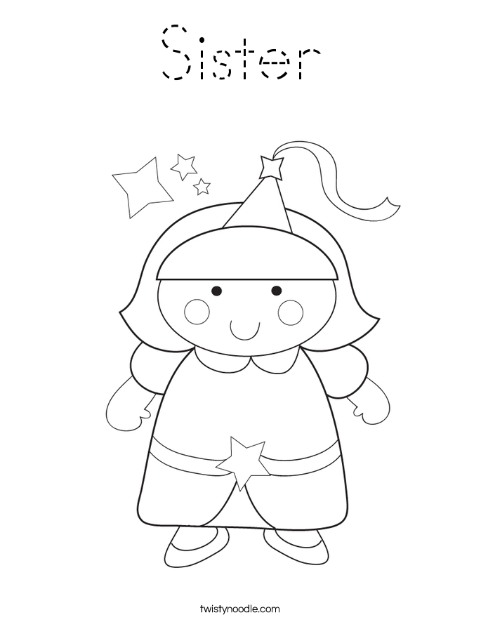 Sister Coloring Page