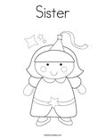 Sister Coloring Page