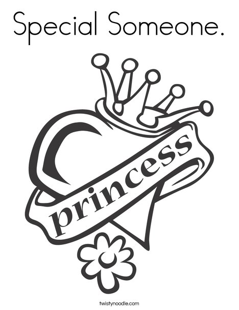 Heart with Crown Coloring Page